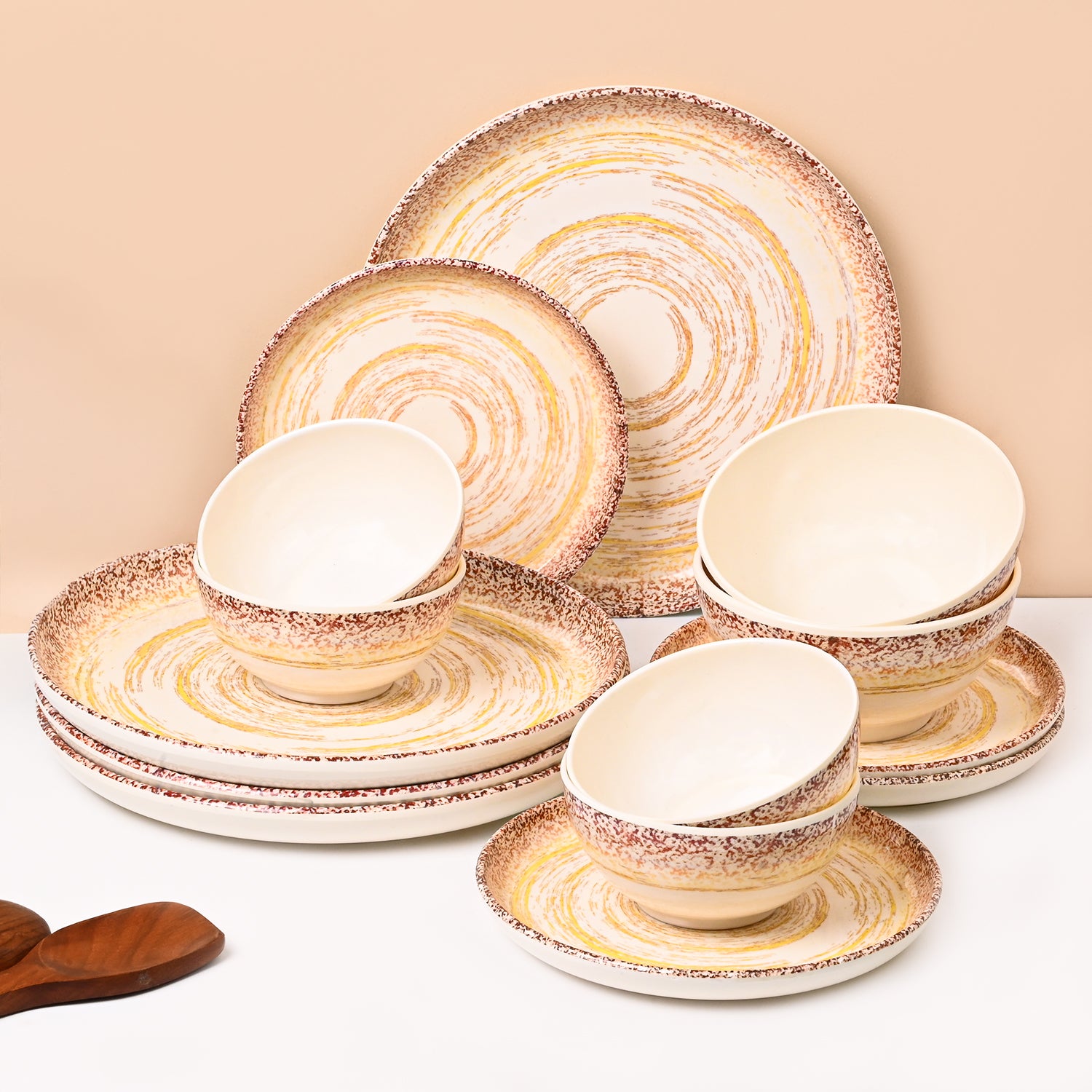 Premium Dreams Spiral Dinner Set – 14 Pcs - Buy Online at Alikart