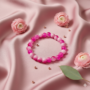Premium Dual-Tone Pink Beaded Stretch Bracelet – Elegant Comfort - Buy Online at Alikart
