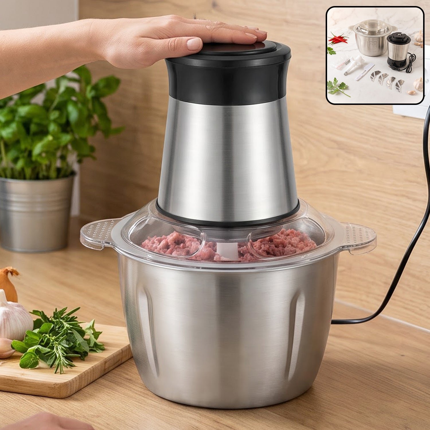 Premium Electric Food Processor – 2 Litre Capacity for Easy Cooking - Buy Online at Alikart