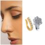 Premium Elegant Floral Cubic Zirconia Non-Piercing Nose Cuff – Adjustable Clip-On Jewelry - Buy Online at Alikart