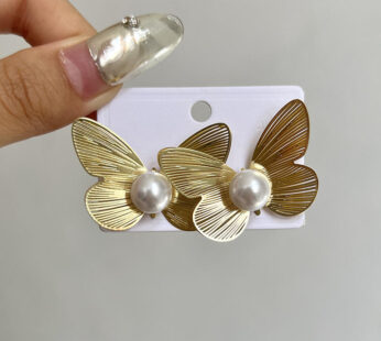 Elegant Gold Butterfly Tassel Drop Earrings – Statement Dangle Jewelry for Women