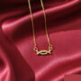Premium Elegant Gold Plated Marquise Pendant Necklace - Sparkling CZ Minimalist Jewelry for Women - Buy Online at Alikart