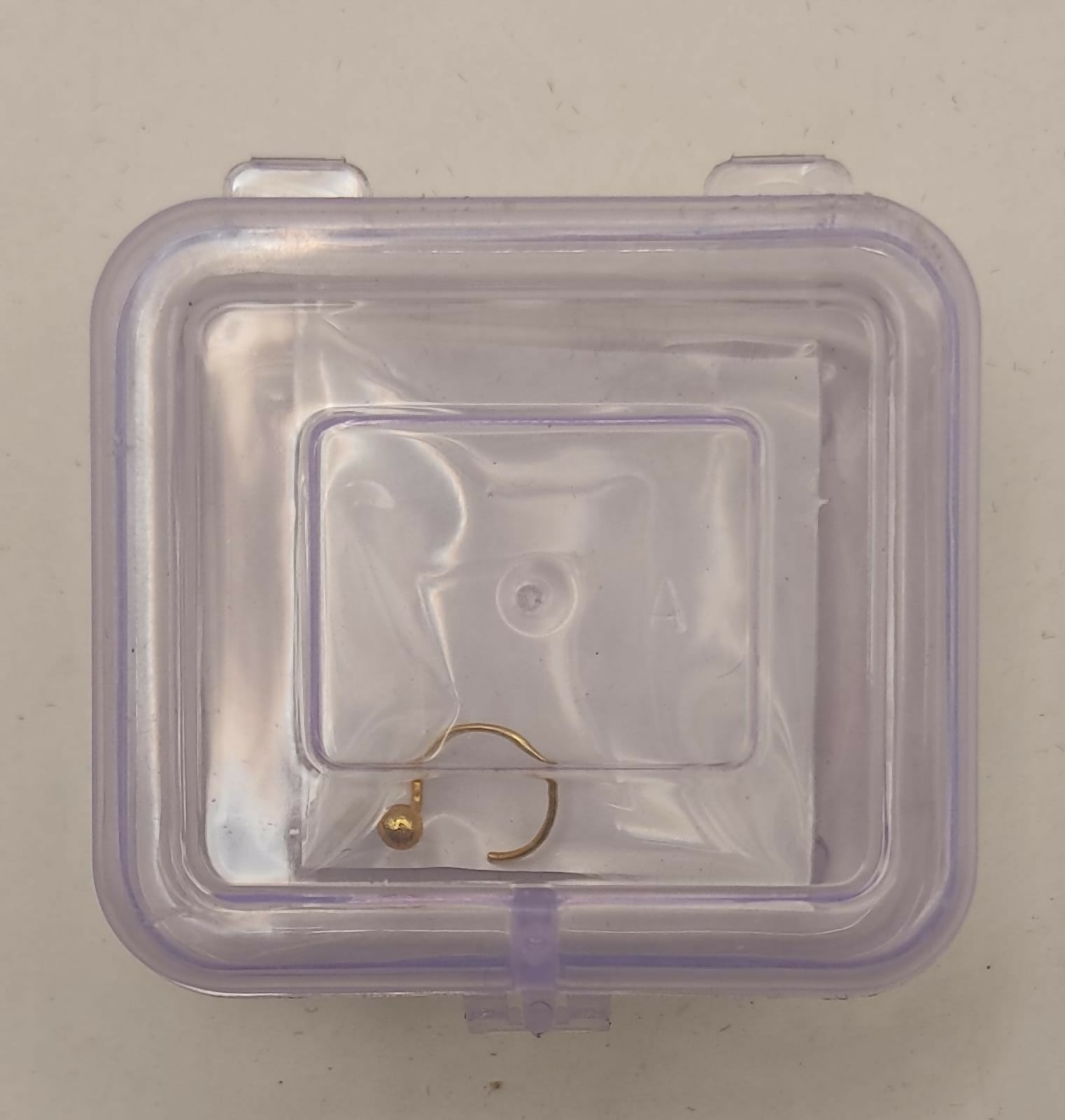 Elegant Gold-Plated Nose Ring Collection - 4-Piece Minimalist Hoop & Stud Set - Detailed Feature View 3