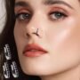 Premium Elegant Gold-Plated Ruby Cubic Zirconia Clip-On Nose Cuff - Buy Online at Alikart
