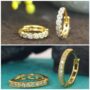 Premium Elegant Peacock & Swan Gold-Plated CZ Huggie Hoop Earrings - Buy Online at Alikart