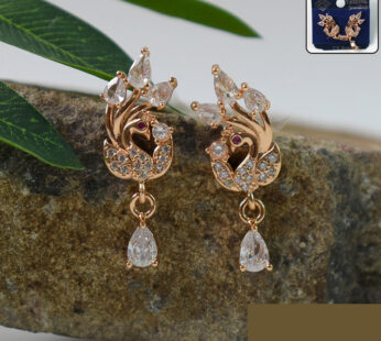 Elegant Swan Cubic Zirconia Drop Earrings – Sophisticated Lightweight Jewelry