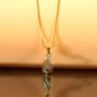 Premium Elegant Teardrop Pendant Necklace in Gold-Tone with Soft Pink Gemstone - Buy Online at Alikart