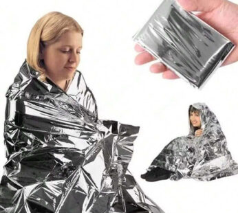 Emergency Thermal Blanket (130 × 210 cm) | Survival Foil Blanket for Outdoor, Camping & Travel (Pack of 1)