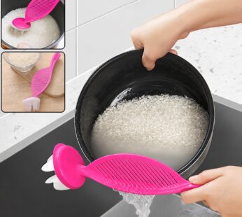 Ergonomic Long-Handle Kitchen Strainer Spoon for Rice, Pasta, and Veggies