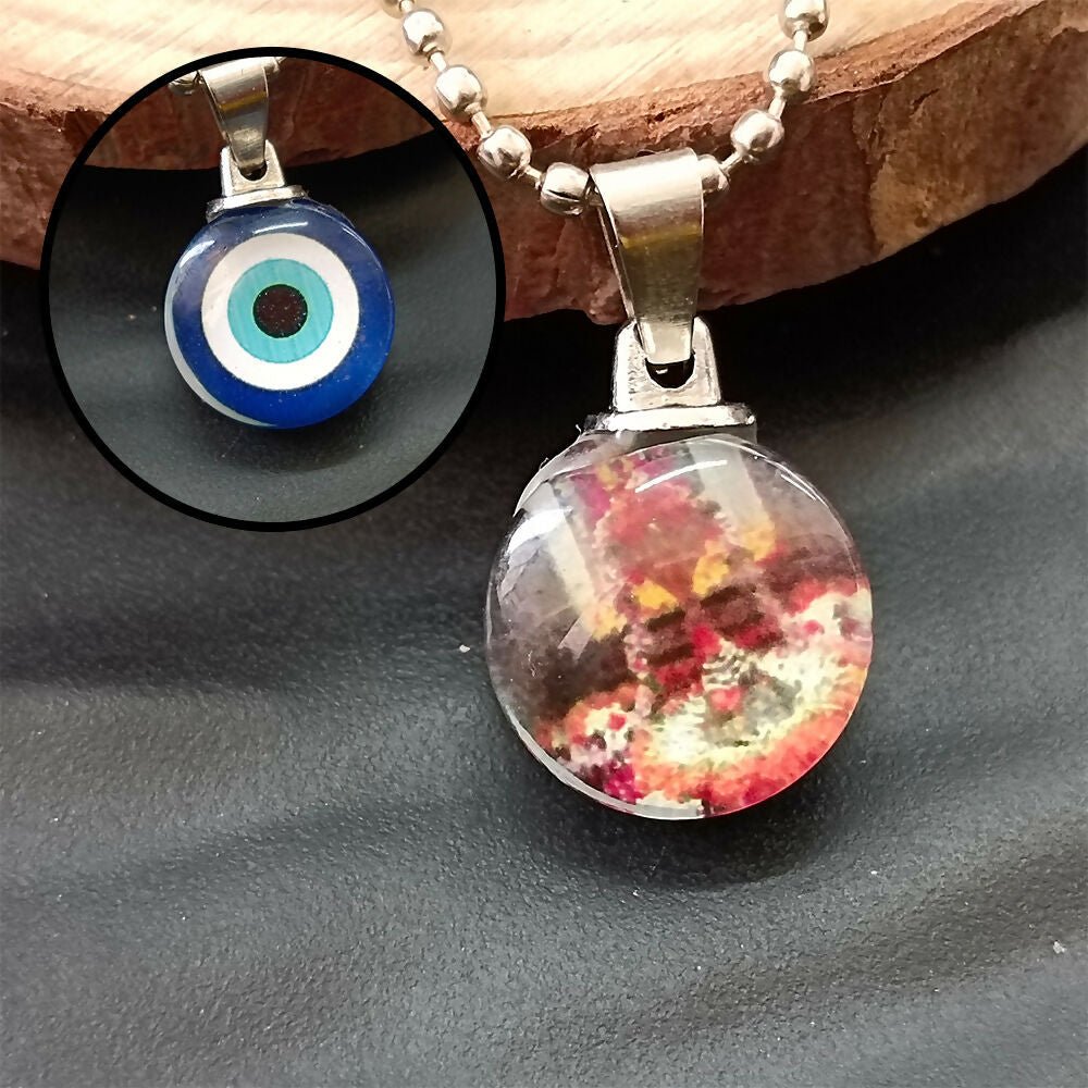 Evil Eye Shivling Pendant – Spiritual Protection Jewellery - Detailed Feature View 1