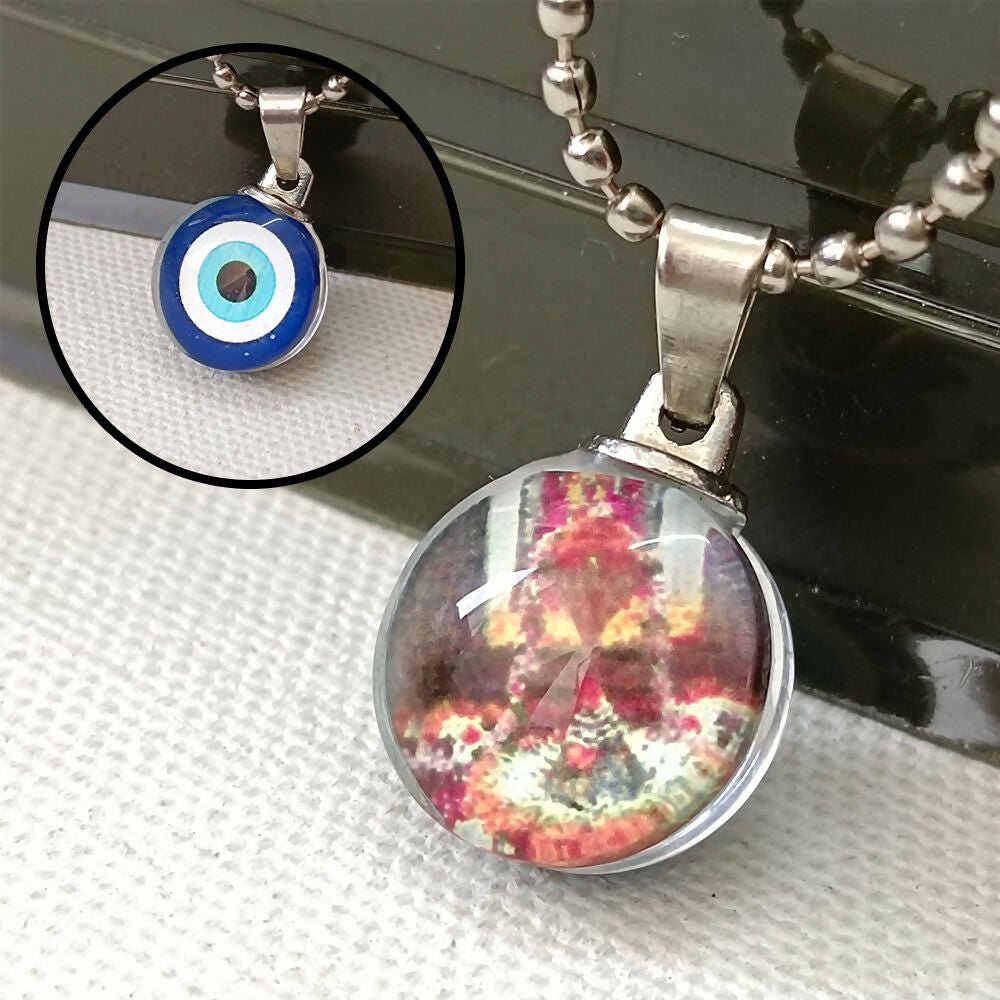 Evil Eye Shivling Pendant – Spiritual Protection Jewellery - Detailed Feature View 2