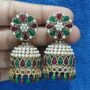 Premium Exquisite Pearl-Accented Tiered Jhumka Earrings for Traditional & Festive Wear - Buy Online at Alikart