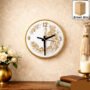 Premium Exquisite Resin Peacock Wall Clock with Metallic Gold Accents - Buy Online at Alikart