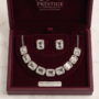 Premium Exquisite Silver-Plated White American Diamond Necklace and Earrings Set for Women - Buy Online at Alikart