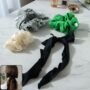 Premium Fabric Hair Scrunchie with Bow Tie – Soft, Stylish Hair Accessory - Buy Online at Alikart