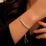 Premium Fashion Gold Plated American Diamond Bracelet – Elegant & Sparkling - Buy Online at Alikart
