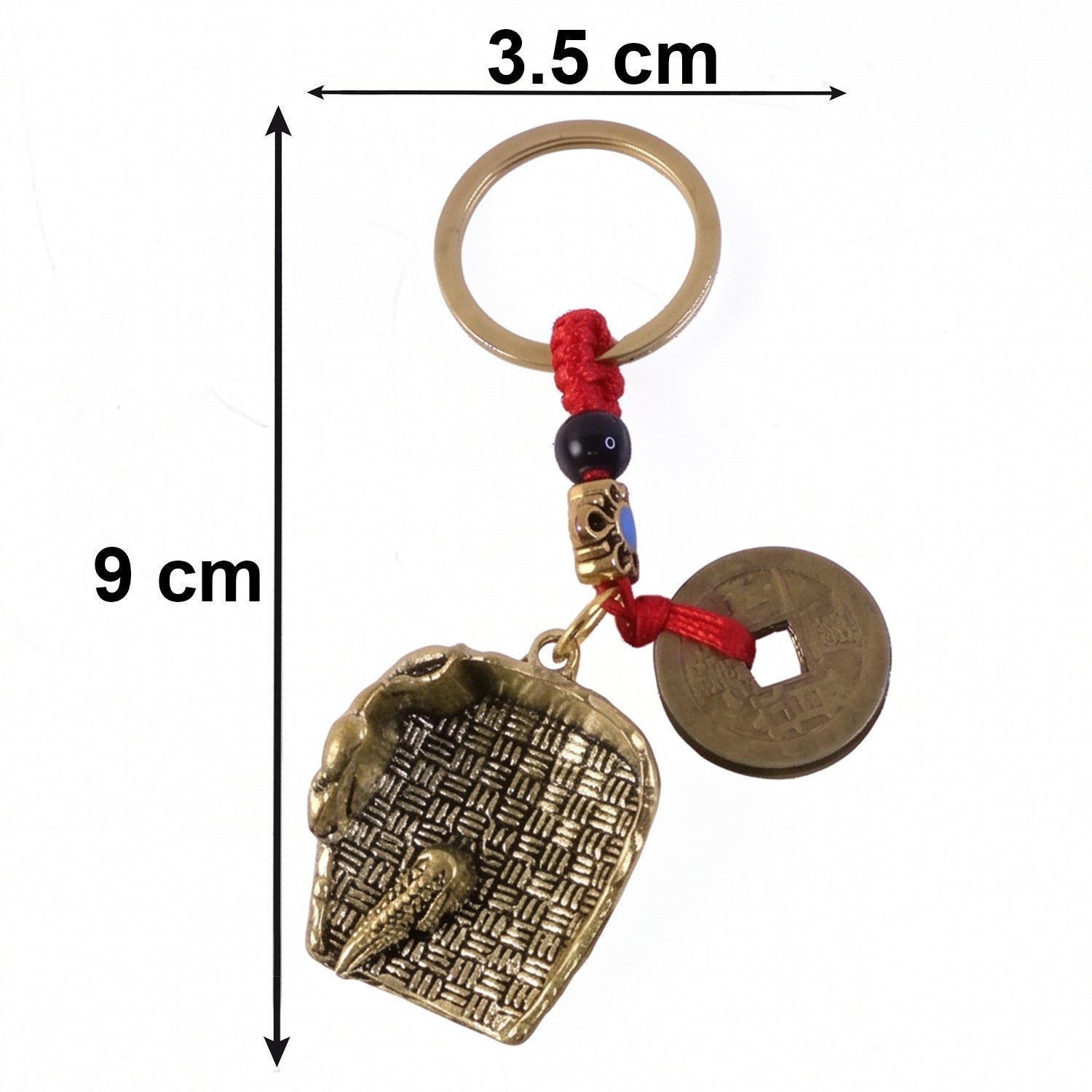 Feng Shui Lucky Coin Keychain – Prosperity and Good Fortune - Detailed Feature View 4
