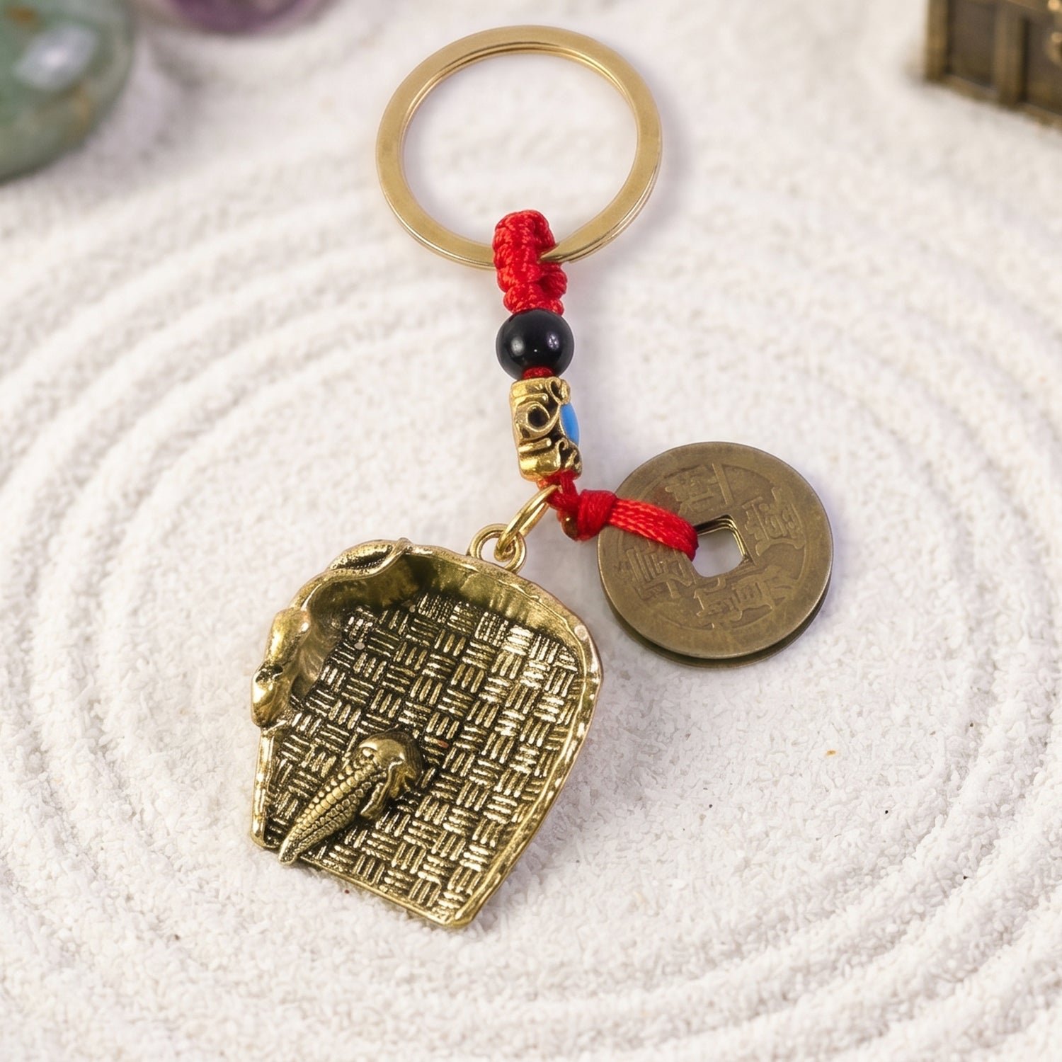 Feng Shui Lucky Coin Keychain – Prosperity and Good Fortune - Detailed Feature View 5