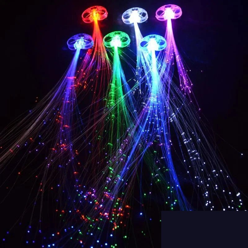 Flashing LED Hair Braid (Pack Of 2) - Detailed Feature View 1