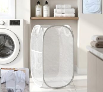 Foldable Mesh Laundry Basket – Space-Saving & Breathable Organizer