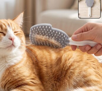 Gentle Pet Grooming Brush for Cats and Dogs – Soft Fur Remover Tool