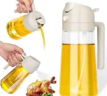 Glass Oil Dispenser Bottle – 2-in-1 Pour & Spray, 500 ml