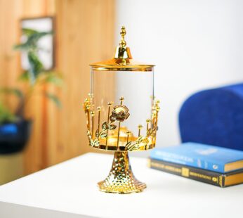 Glossy Golden Iron Candy Bowl (14.5 x 30.5cm)