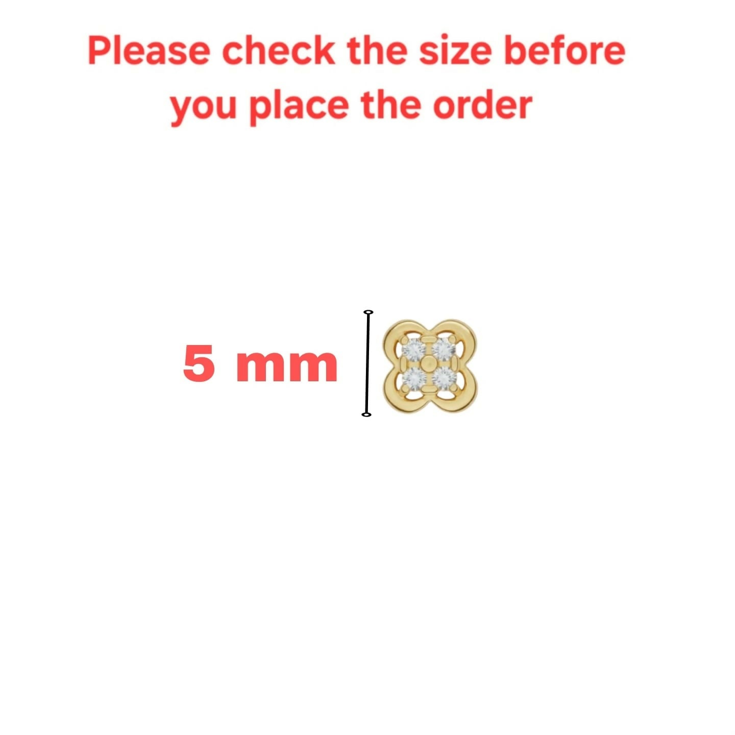 Gold Plated Floral AD Nosepin Studs – Combo Pack of 2 Elegant Designs - Detailed Feature View 4