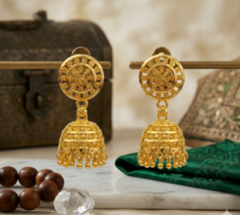 Gold Tone Jhumka Earrings – Ethnic & Party Wear for Women