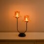 Premium Golden 2-Votive U T-Lite Holder – Metal & Glass - Buy Online at Alikart