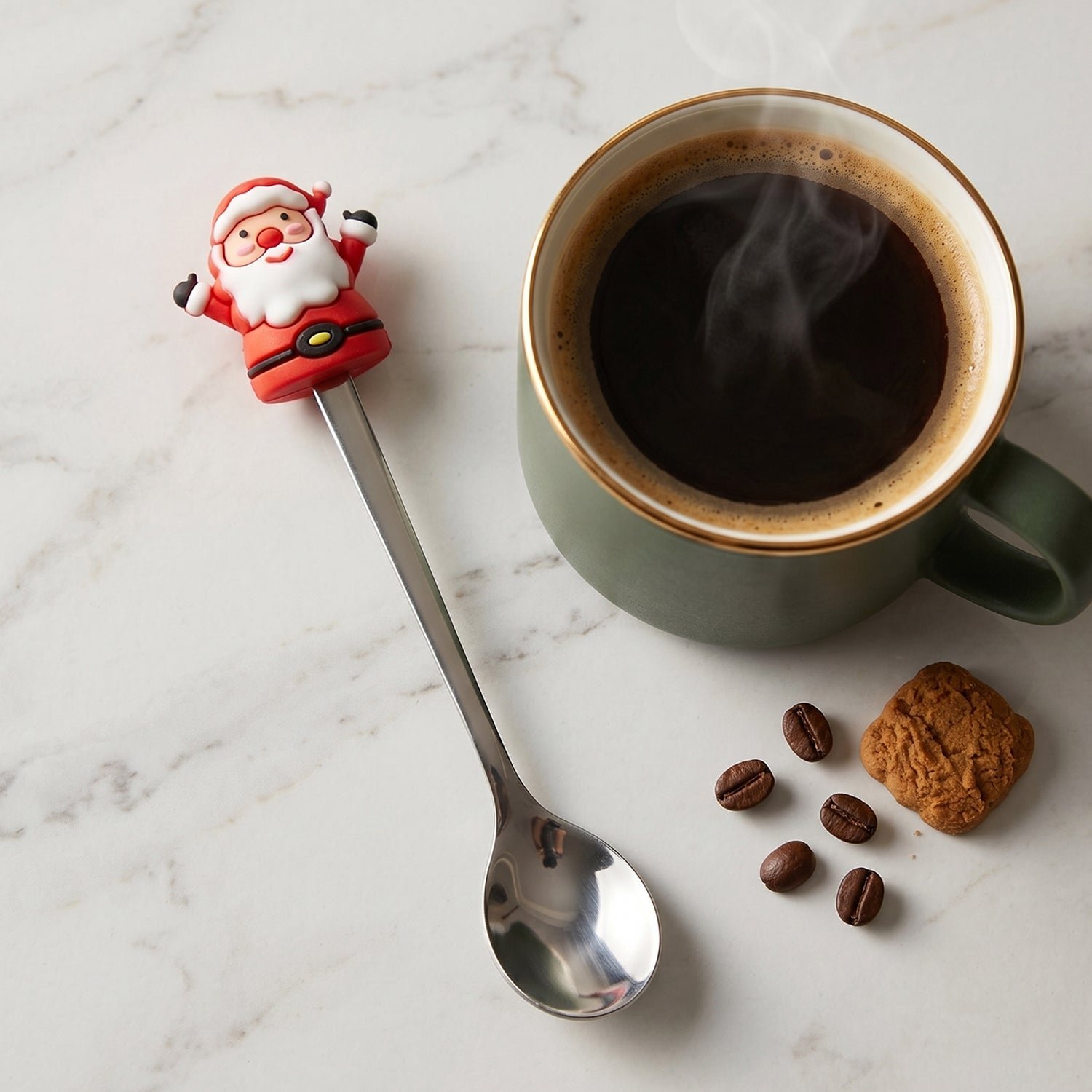 Golden Cartoon Spoon Set – Stylish & Durable Tableware for All - Detailed Feature View 1