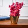 Premium Golden Iron Dotted Embossed Planter - Buy Online at Alikart