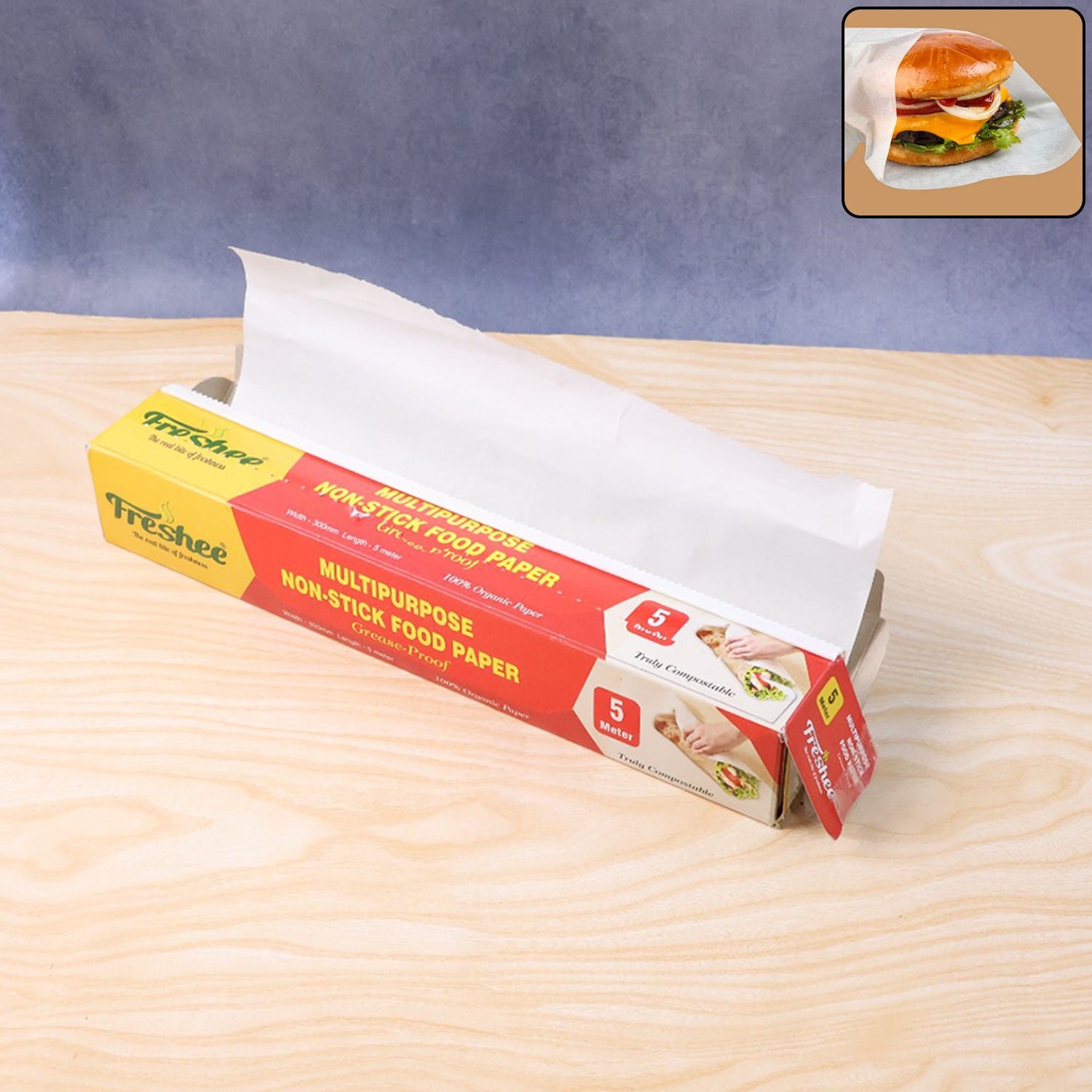 Grease-Proof Food Paper Roll – Non-Stick, Easy Dispense 300mm x 5m - Detailed Feature View 3