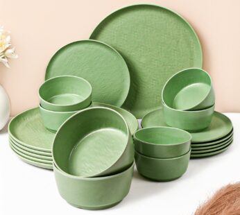 Hammered Green Dinner Set – 20 Pcs