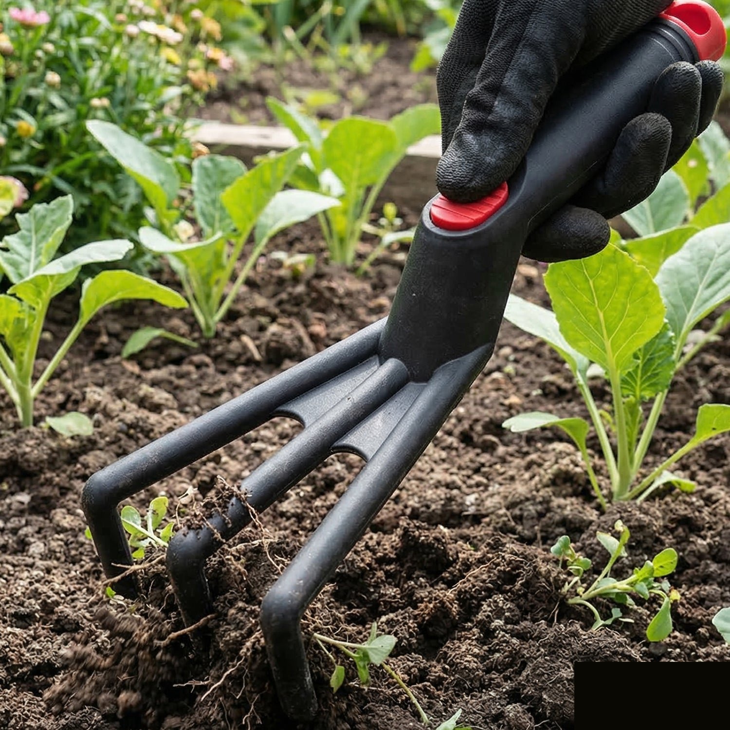Hand Garden Cultivator Rake – Lightweight Soil Loosening Tool - Detailed Feature View 4