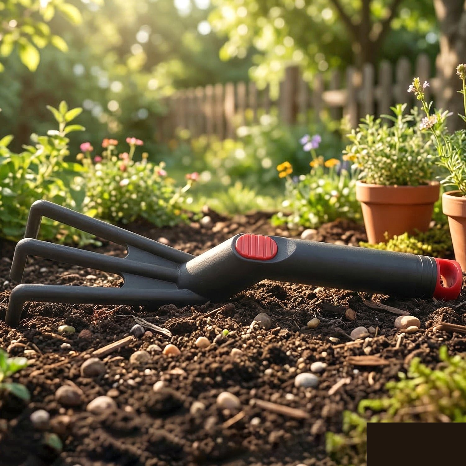 Hand Garden Cultivator Rake – Lightweight Soil Loosening Tool - Detailed Feature View 7