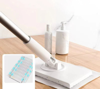 Hands-Free Flat Mop for Floor Cleaning – Self-Squeeze Microfiber Mop with Easy Wring System | 360° Rotating Floor Cleaner for Home & Office