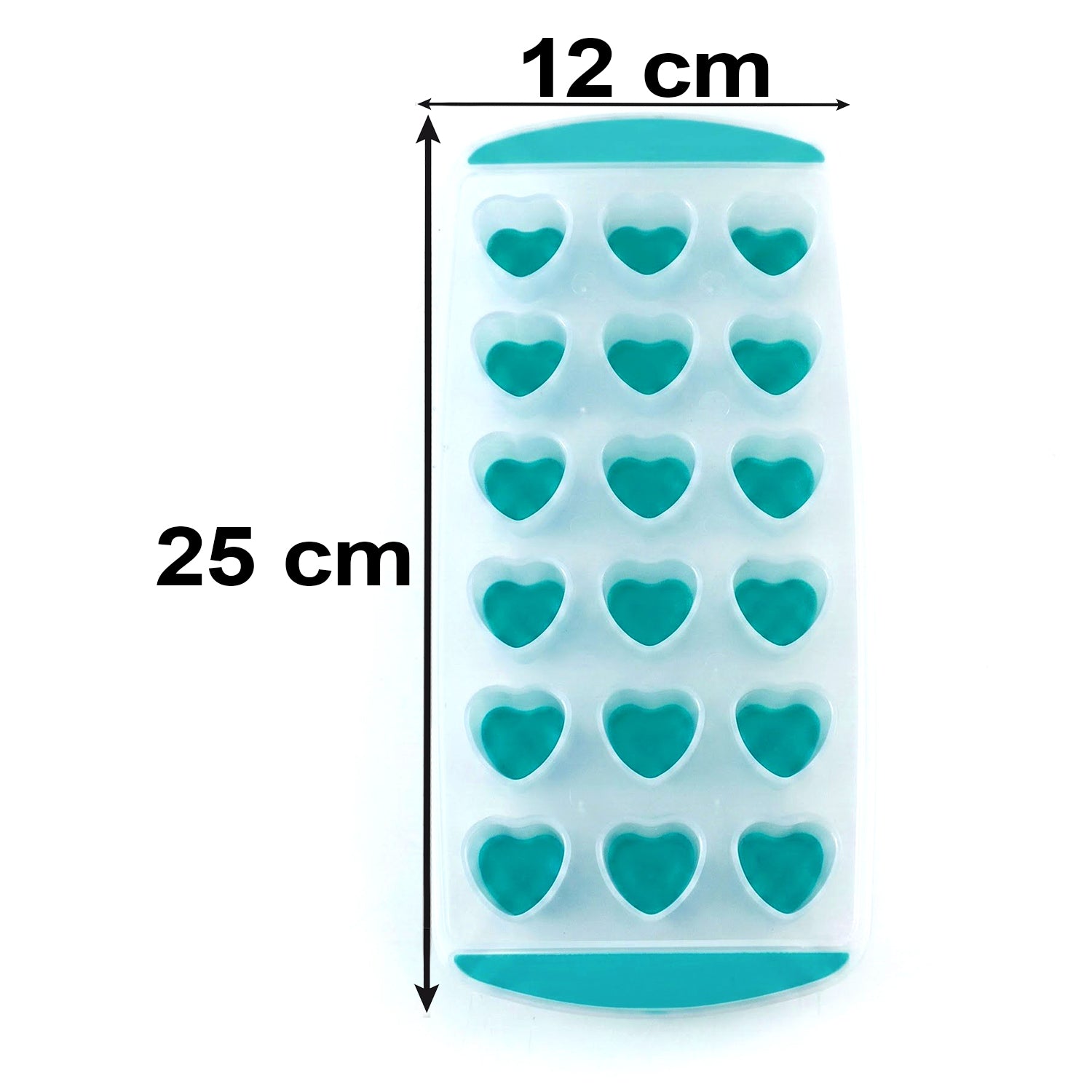 Heart Shape Plastic Ice Cube Tray with Easy Release for Freezer and Drinks (1 Pc) - Detailed Feature View 5