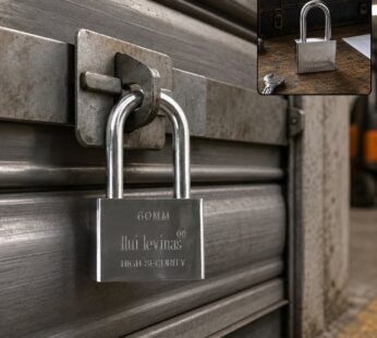 Heavy Duty 60mm Solid Metal Padlock with Keys for Gate, Shutter & Home Security