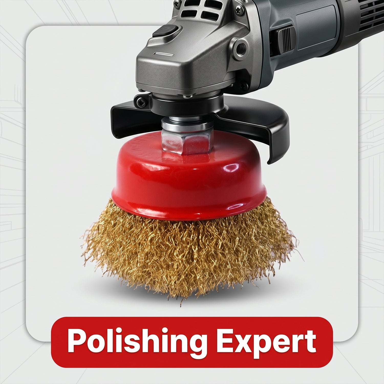 Heavy Duty Gold Wire Cup Brush – Durable Metal Cleaning Tool - Detailed Feature View 6