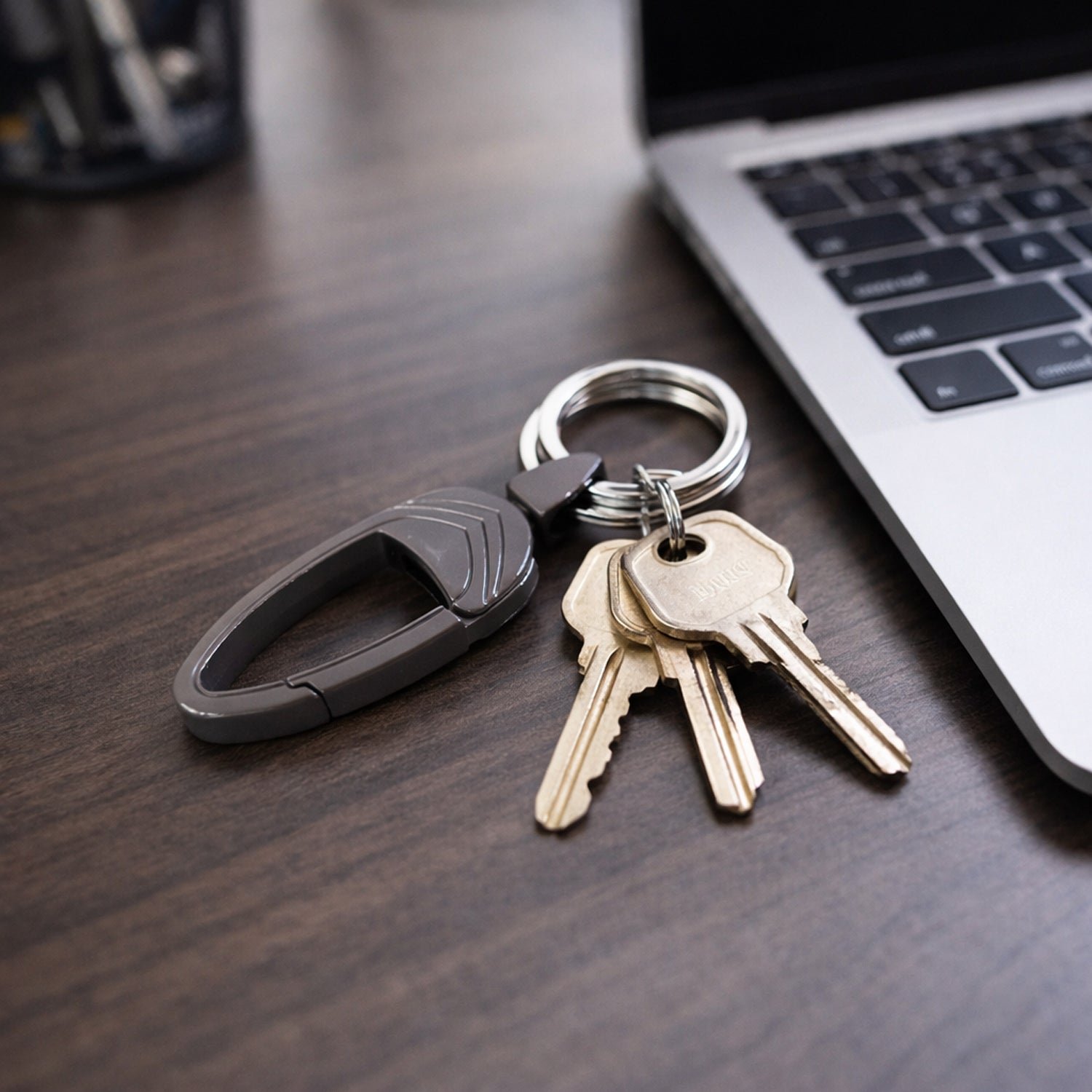 Heavy Duty Metal Carabiner Keychain – Durable & Secure Accessory - Detailed Feature View 2