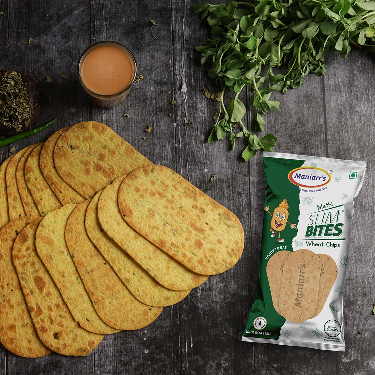 Premium Herbal Fenugreek Crunchy Slim Bites – Healthy Savory Snack 58g - Buy Online at Alikart