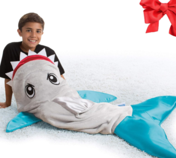 Kids Plush Shark Tail Sleeping Bag Blanket – Ultra-Soft Wearable Snuggle Sack