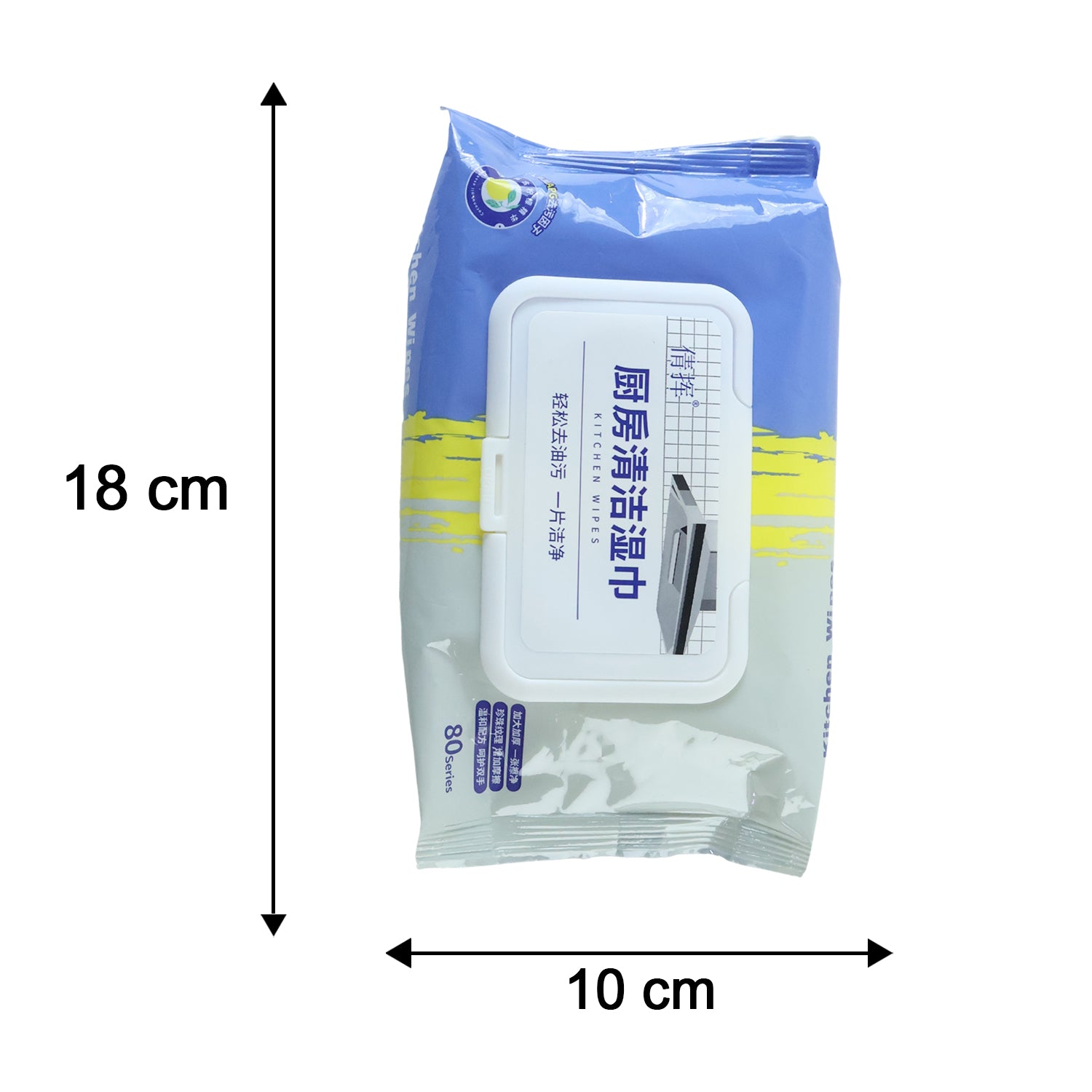Kitchen Cleaning Wet Wipes for Oil and Grease Removal 80 Sheets Pack - Detailed Feature View 4