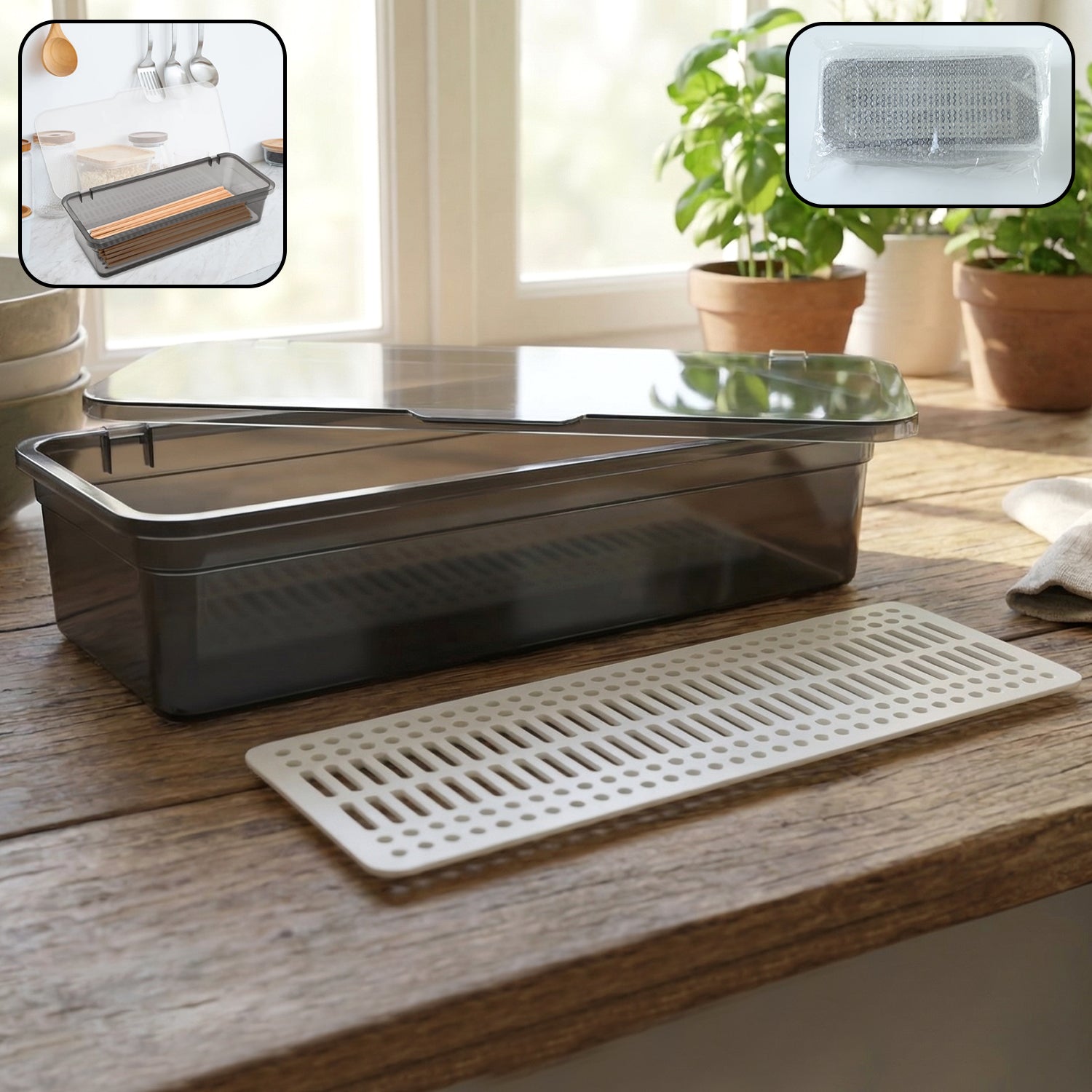 Kitchen Sink Organizer Tray – Compact & Easy to Clean - Detailed Feature View 2