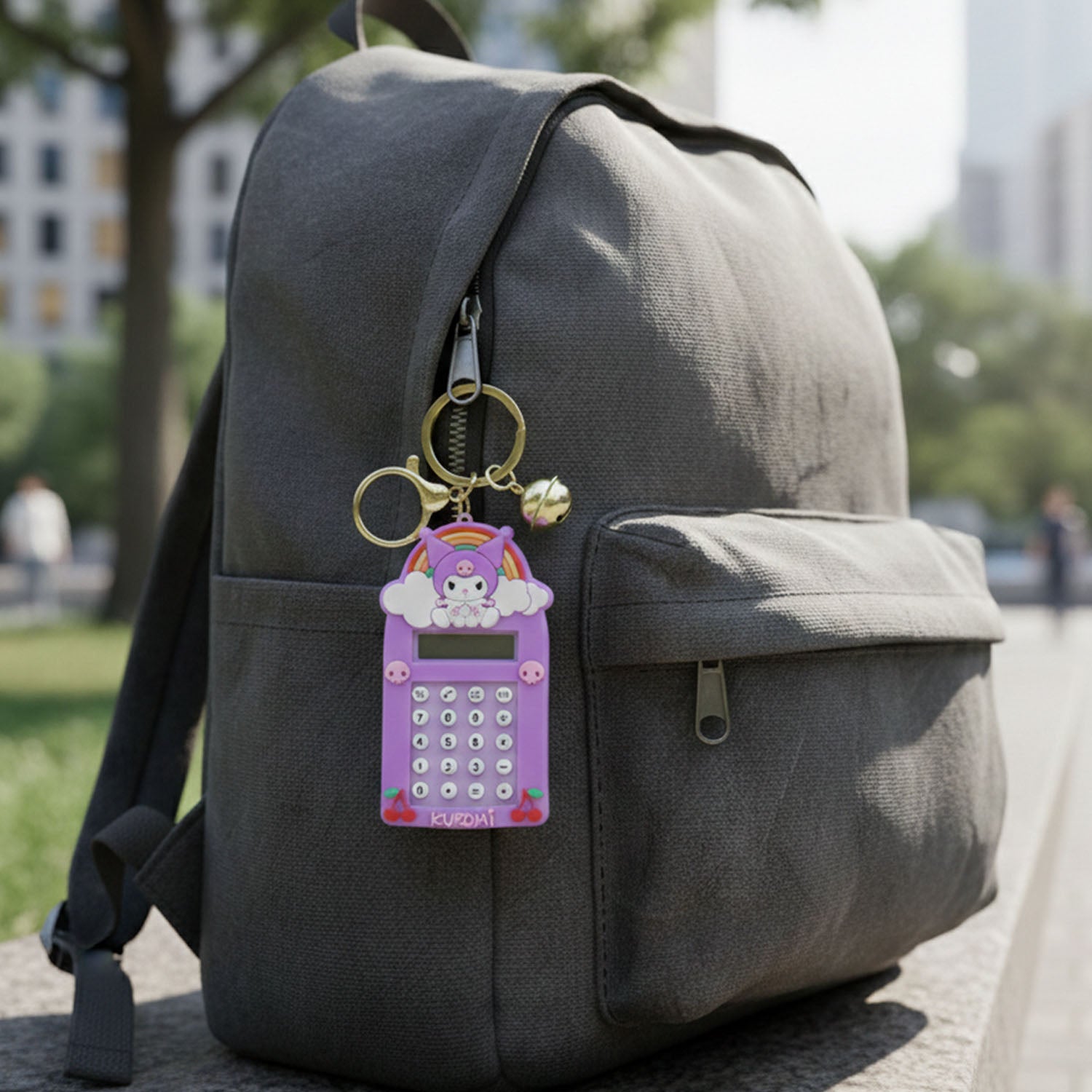 Kuromi Calculator Keychain – Compact Pocket-Sized Digital Calculator - Detailed Feature View 2