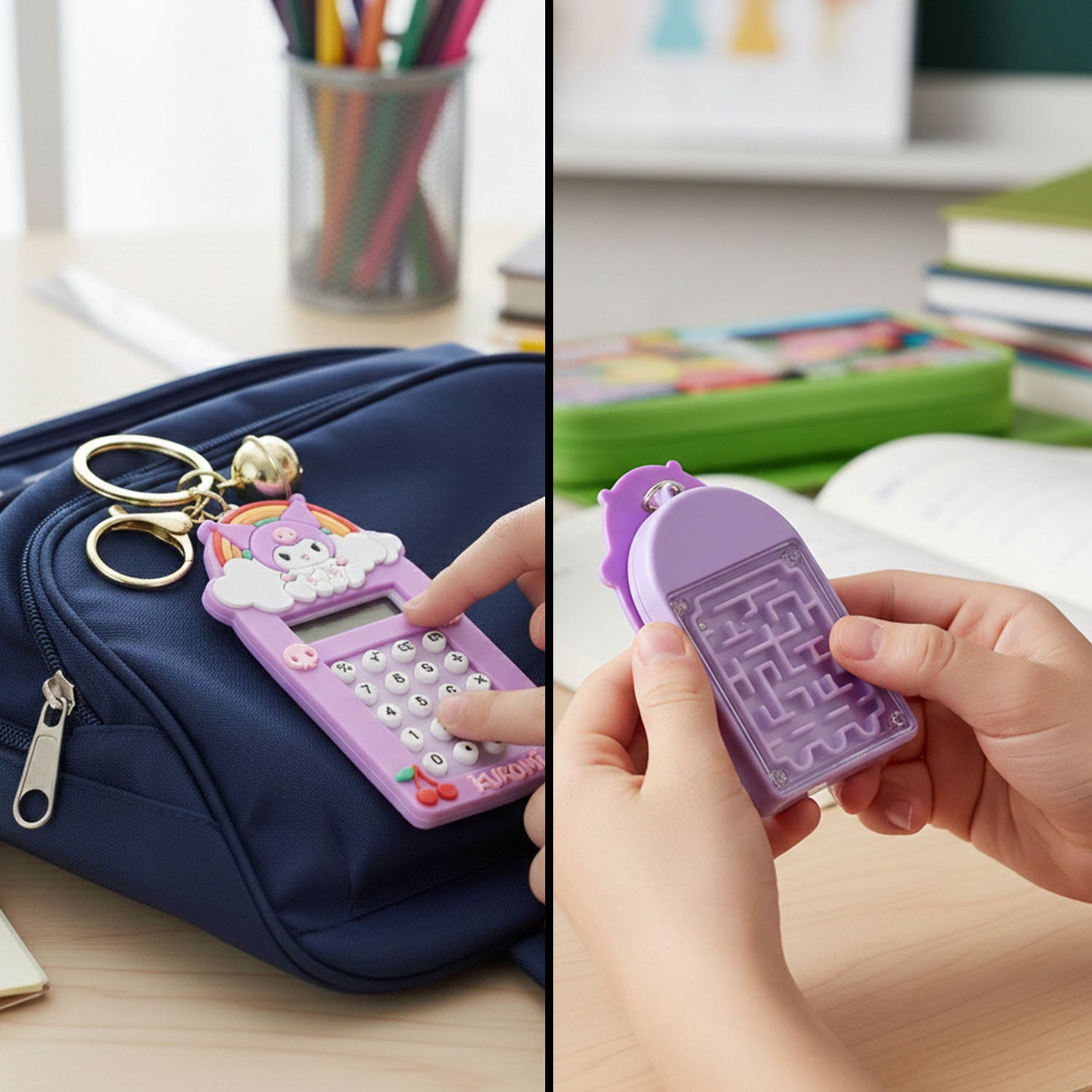 Kuromi Calculator Keychain – Compact Pocket-Sized Digital Calculator - Detailed Feature View 7