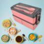 Premium Leak-Proof Lunch Box – 2 Layer 3 Compartment | Lunchie Bunchie - Buy Online at Alikart
