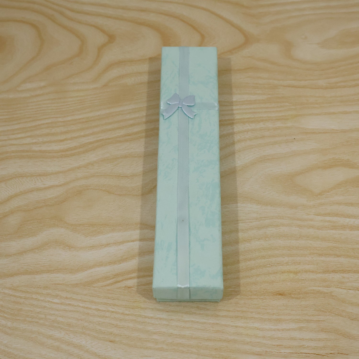 Long Rectangular Paper Empty Gift Box with Bow for Jewellery and Gifting - Detailed Feature View 7