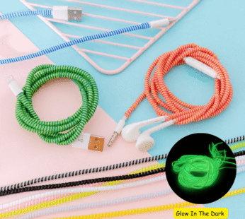 Luminous Spiral Cable Protector and Charger Cord Saver – Random Color